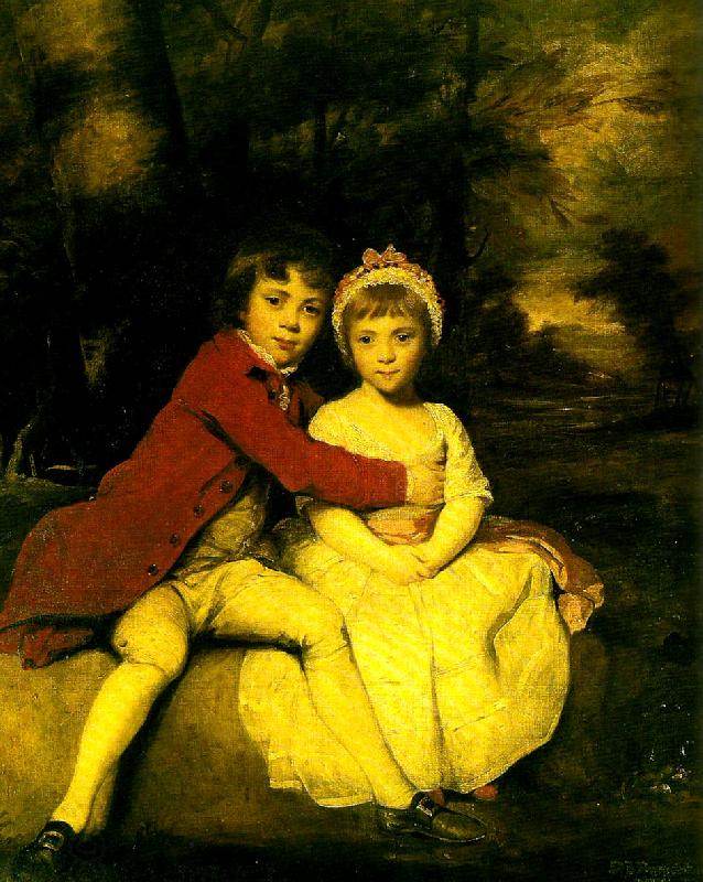 Sir Joshua Reynolds master parker and his sister, theresa China oil painting art